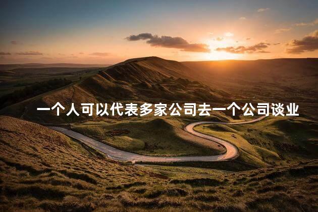 一个人可以代表多家公司去一个公司谈业务嘛