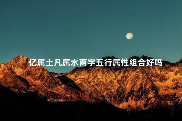 亿属土凡属水两字五行属性组合好吗