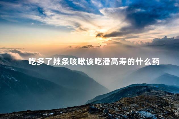吃多了辣条咳嗽该吃潘高寿的什么药