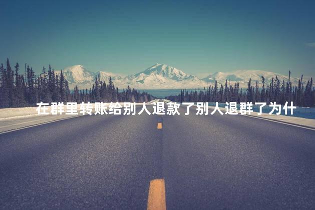 在群里转账给别人退款了别人退群了为什么没有通知退款
