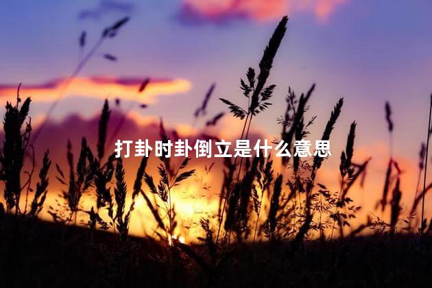 打卦时卦倒立是什么意思