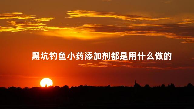 黑坑钓鱼小药添加剂都是用什么做的